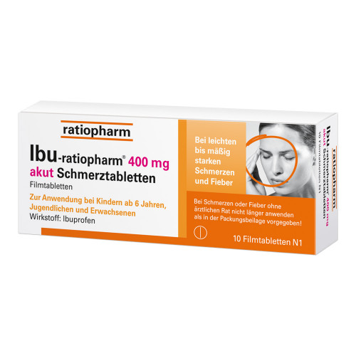 IBU-RATIOPHARM 400 mg akut Schmerztbl.Filmtabl.