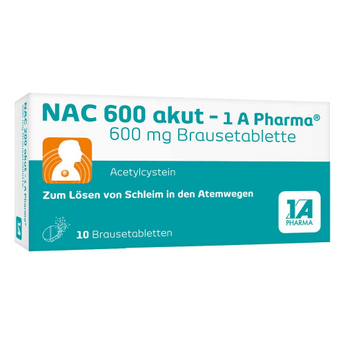 NAC 600 akut-1A Pharma Brausetabletten NAC 600 akut-1A Pharma Brausetabletten