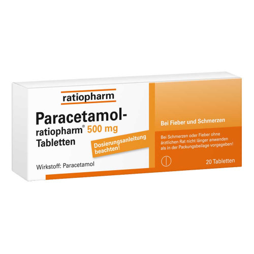 PARACETAMOL-ratiopharm 500 mg Tabletten PARACETAMOL-ratiopharm 500 mg Tabletten