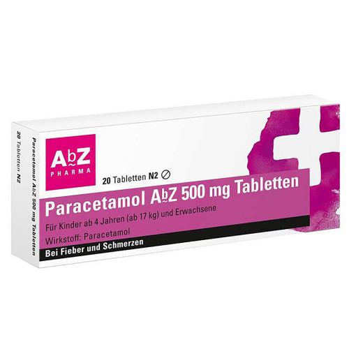 PARACETAMOL AbZ 500 mg Tabletten PARACETAMOL AbZ 500 mg Tabletten
