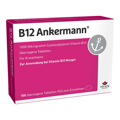 B12 Ankermann® 1000 µg Vitamin B12 Tabletten hochdosiert B12 Ankermann® 1000 µg Vitamin B12 Tabletten hochdosiert