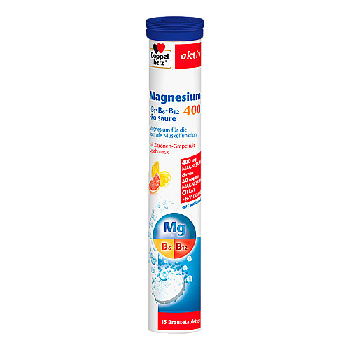 DOPPELHERZ Magnesium 400+B1+B6+B12+Folsäure BTA DOPPELHERZ Magnesium 400+B1+B6+B12+Folsäure BTA