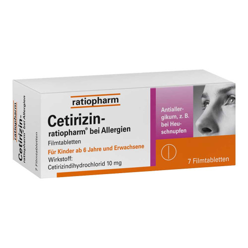 CETIRIZIN-ratiopharm bei Allergien 10 mg Filmtabl. CETIRIZIN-ratiopharm bei Allergien 10 mg Filmtabl.