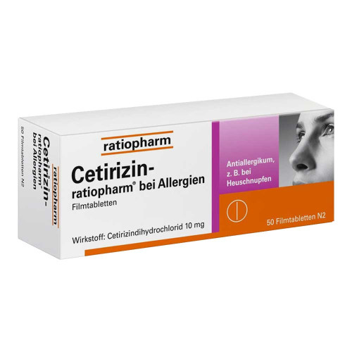 CETIRIZIN-ratiopharm bei Allergien 10 mg Filmtabl. CETIRIZIN-ratiopharm bei Allergien 10 mg Filmtabl.