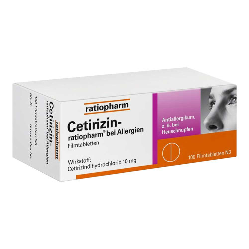 CETIRIZIN-ratiopharm bei Allergien 10 mg Filmtabl. CETIRIZIN-ratiopharm bei Allergien 10 mg Filmtabl.