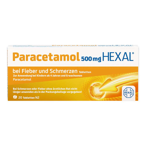 PARACETAMOL 500 mg HEXAL b.Fieber u.Schmerzen Tab. PARACETAMOL 500 mg HEXAL b.Fieber u.Schmerzen Tab.