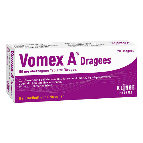VOMEX A Dragees 50 mg überzogene Tabletten VOMEX A Dragees 50 mg überzogene Tabletten