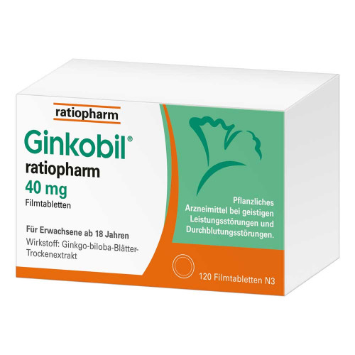 Ginkobil ratiopharm 40mg mit Ginkgo biloba Ginkobil ratiopharm 40mg mit Ginkgo biloba