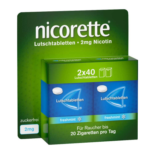 NICORETTE freshmint 2 mg Lutschtabletten gepresst NICORETTE freshmint 2 mg Lutschtabletten gepresst
