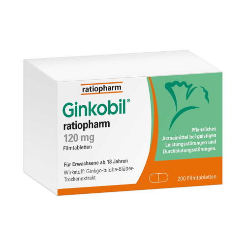 Ginkobil ratiopharm 120mg mit Ginkgo biloba Ginkobil ratiopharm 120mg mit Ginkgo biloba